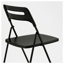 Фото1.Стілець розкладний, чорний NISSE IKEA 301.150.66